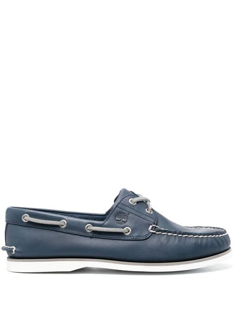 Timberland Logo Boat Shoes In Blue | ModeSens