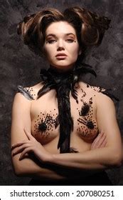 Fashion Portrait Nude Elegant Lady On Stock Photo 207080251 Shutterstock