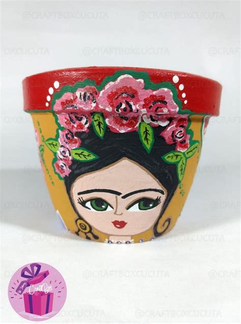 Maceta Frida Kahlo Maceteros Para Cactus Macetas Pintadas Macetas