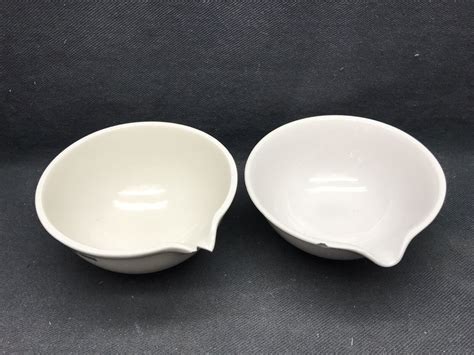 Lot Of 2 Coorstek 150ml Porcelain Glazed Evaporating Dish Bowl Set