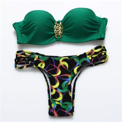 Trangel Sexy Bikini Women Swimwear Bandage Push Up Swimsuit For Women Bandeau Bikini