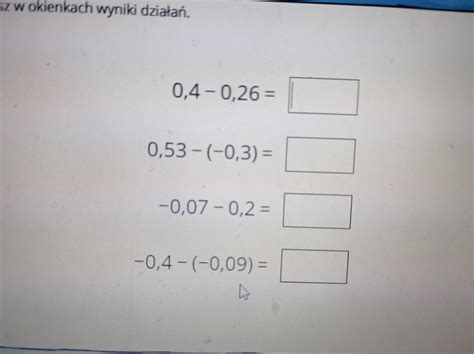 Wpisz W Okienka Wyniki Dzia A Brainly Pl