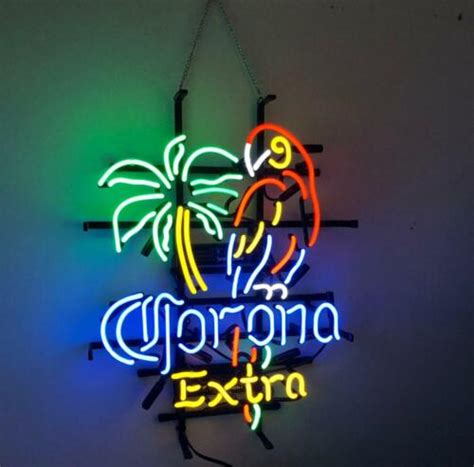 New Coron Extra Parrot Palm Tree Neon Light Sign X Beer Lamp Wall