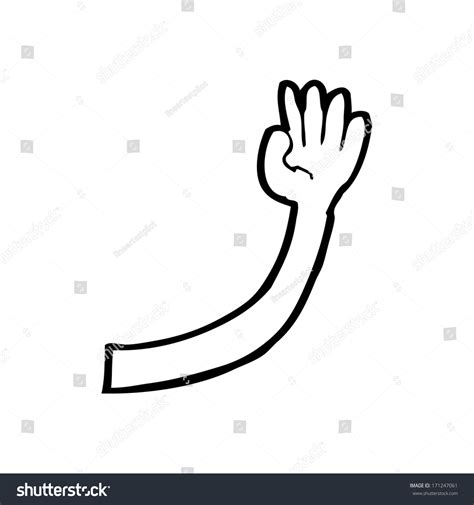 Cartoon Waving Arm Stock Vector 171247061 Shutterstock