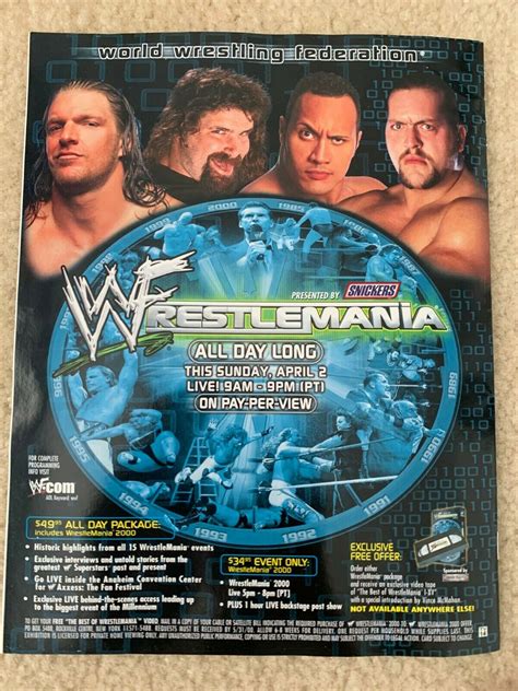 Mavin Vintage Wwf Wwe Wrestlemania 2000 Axess Collectible Autograph