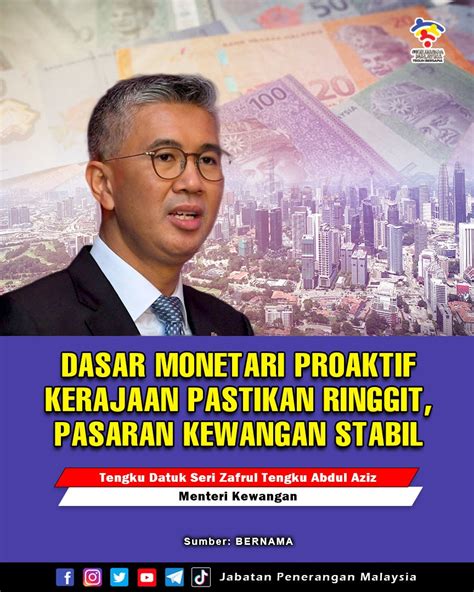 DASAR MONETARI PROAKTIF KERAJAAN PASTIKAN RINGIT PASARAN KEWANGAN