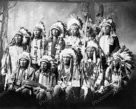 sioux chiefs  vintage  reprint   photo native american