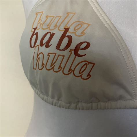 Cute Bikini Top Hawaiian Flower Design Around A Size Depop