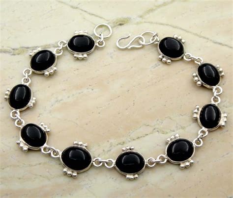 Black Onyx Silver Bracelet At Rs 70 Gram S खरे चांदी का कंगन In Jaipur Id 2750434897