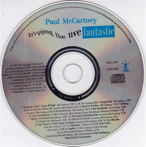 Paul Mccartney Tripping The Live Fantastic Cd 1 1990