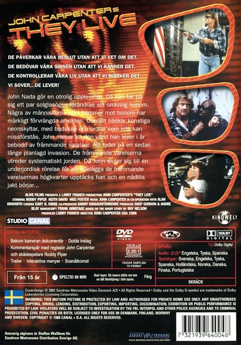 Dvd They Live John Carpenter Svensk Utg Va Beg Kaptenkrok