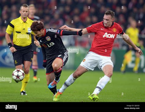 Leverkusen Germany 27th Nov 2013 Leverkusen S Heung Min Son L And