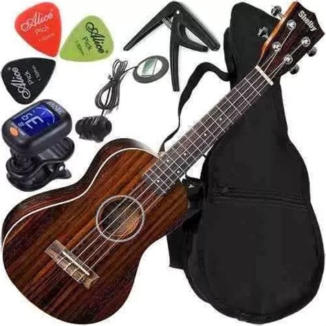 Kit Ukulele Concerto Eletrico Su23r Shelby Capa Capo Etc