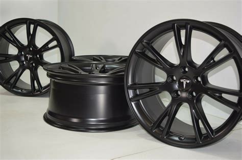 Tesla Model Y 19″ Gemini Wheels RIMS BLACK 2020 Factory OEM SATIN BLACK ...