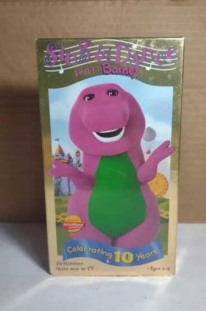 Barney Sing And Dance With Barney Vhs 1999 Celebrating 10 Years