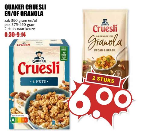 Quaker Cruesli En Of Granola Aanbieding Bij Mcd Supermarkt Folders Nl