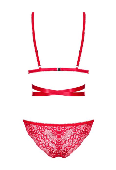 Dessous Set Aus Spitze Rot Dessous Sets Club Hot Fashion Odretto Highheels