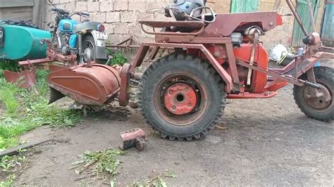 мотоблок МТЗ О5. фреза на навеску. - YouTube