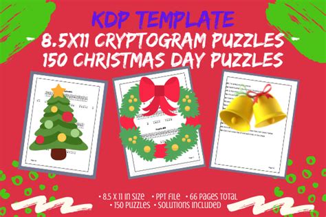 150 Christmas Cryptograms Word Puzzles Graphic By Tomboy Designs