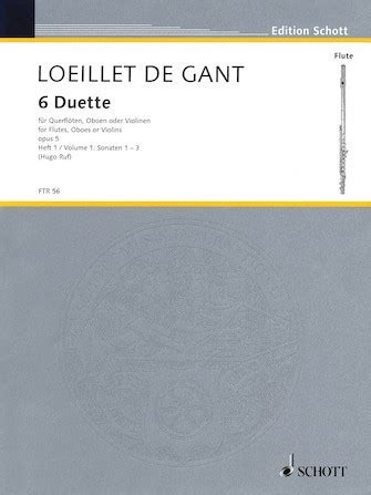 Loeillet JB 6 Duette Duets Op 5 Volume 1 Carolyn Nussbaum