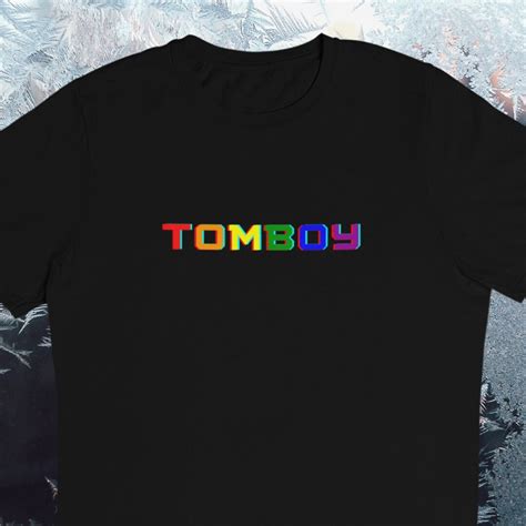 Tomboy Subtle Lesbian Pride Queer Shirt Subtle Pride Outfit In Gay Flag Colors Sapphic Shirt