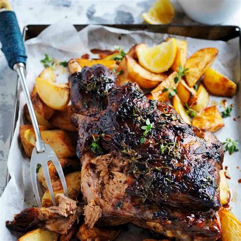 Greek Roast Lamb With Skordalia And Lemony Potatoes