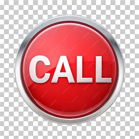 call red icon label rendering isolated  transparent background