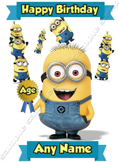 Personalised Minions Despicable Me Birthday Card