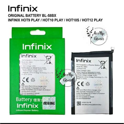 Jual Batre Infinix Hot Play Hot S Hot Play Hot Play Hot Play Hot Play Bl Bx Ori