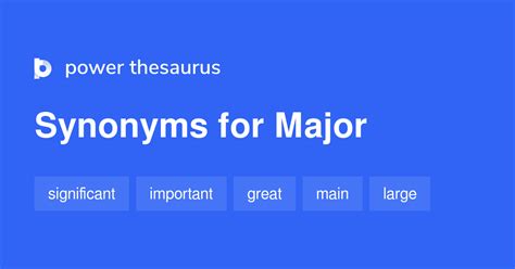 MAJOR Synonyms: 2 458 Similar Words & Phrases