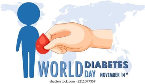 World Diabetes Day Logo Design Illustration Stock Vector Royalty Free