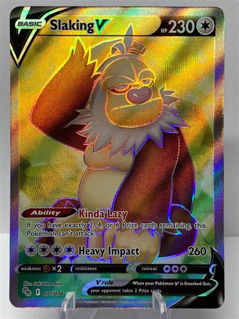 Pokemon Slaking V 077078 Pokemon Go Full Art Ebay