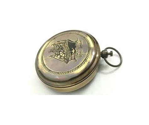 Brown Nautical Brass Pocket Compass, Packaging Type: Box, Size/Diameter ...