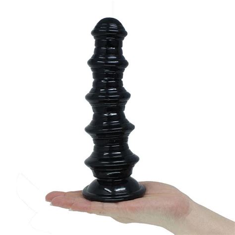BLACK 8 LARGE RIBBED ANAL DILDO BUTT PLUG SEX ANAL STRETCHER EXPENDING TOYS EUR 46 32 PicClick FR