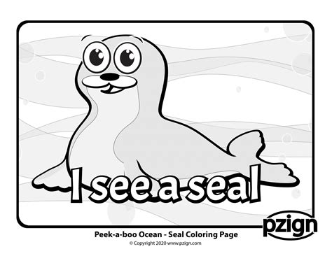 Peek A Boo Ocean Coloring Pages Pzign