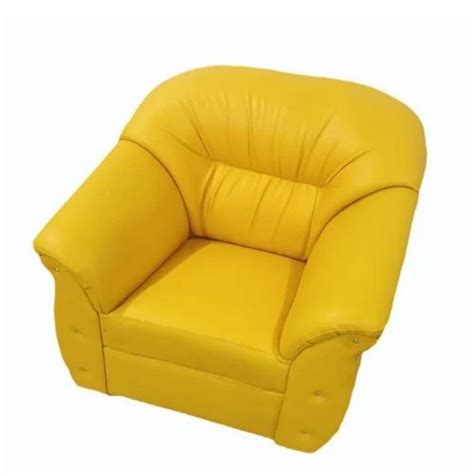 Rexin Yellow Single Seater Pine Wooden Sofa At Rs In Pune Id