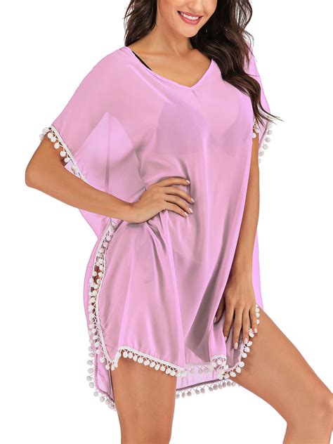 Chiffon Swimsuit Bikini Swimwear Cover Up Dress Swim Beach Dress Bathing Swimsuit Baggy Tunic