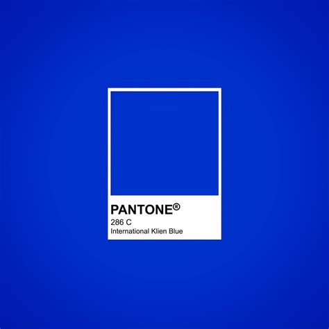 International Klein Blue Pantone Blue Pantone International Klein