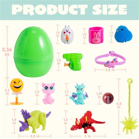 80pcs Novelty Toys Prefilled Easter Eggs