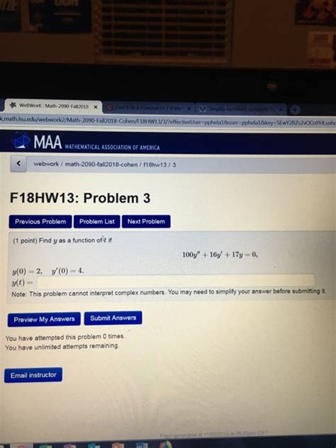 Solved WeBWork: Math-2090-Fall2018xC | Chegg.com