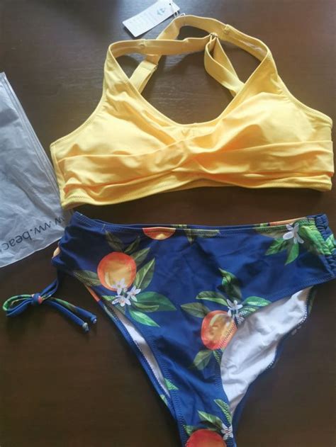 Neu Farbenfroher Gelb Blumiger Bikini Hoher Bund Xl 44 Kaufen Auf Ricardo