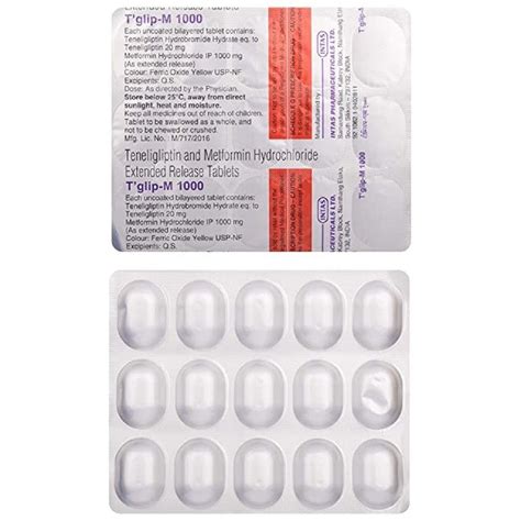 Teneza M 500 Teneligliptin 20 Mg Metformin Hydrochloride Extended