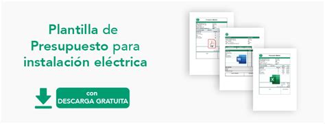 Plantillas Presupuesto Instalaci N El Ctrica Excel Word Pdf