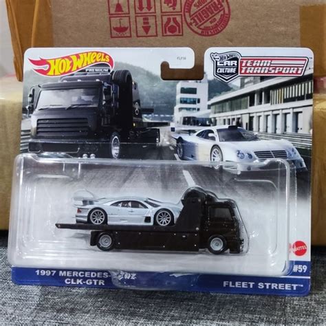 Hot Wheels Team Transport Mercedes Benz Clk Gtr With Fleet Street Shopee Malaysia