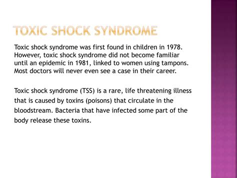 Ppt Toxic Shock Syndrome Powerpoint Presentation Free Download Id