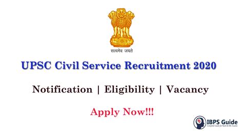 Upsc Civil Service Recruitment Apply Online Notification