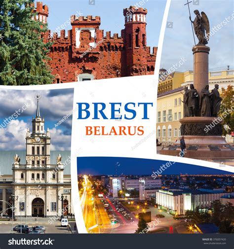 Collage Attractions City Brest Belarus Stock Photo 376057420 | Shutterstock