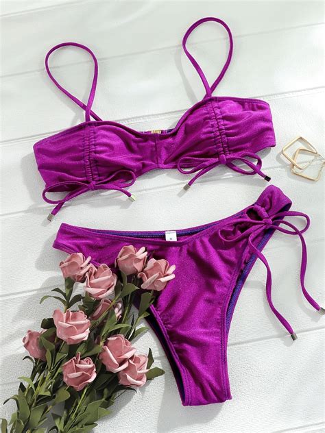 Bikini Seksowne Zestaw Push Up Stringi Str J K Pi Allegro Pl