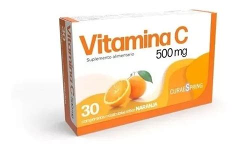 Vitamina C 500mg X 30 Comprimidos Masticables Mercadolibre