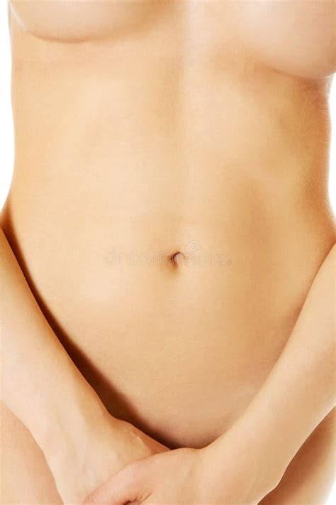 Attractive Nude Woman Covering Herself Stock Photo Image Of Human Care